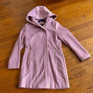 Karl Lagerfeld Pink/Blusb Coat with Gold Accents